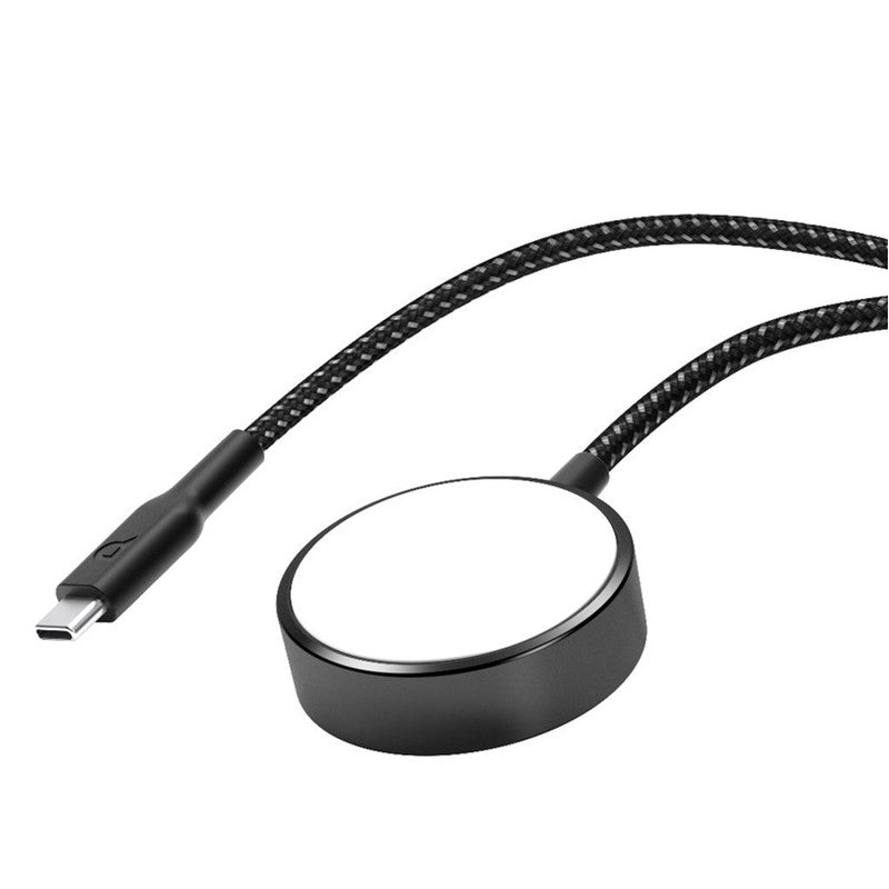 Powerology Braided Type-C Watch Charger 5W 1.2 M/4 ft - Black