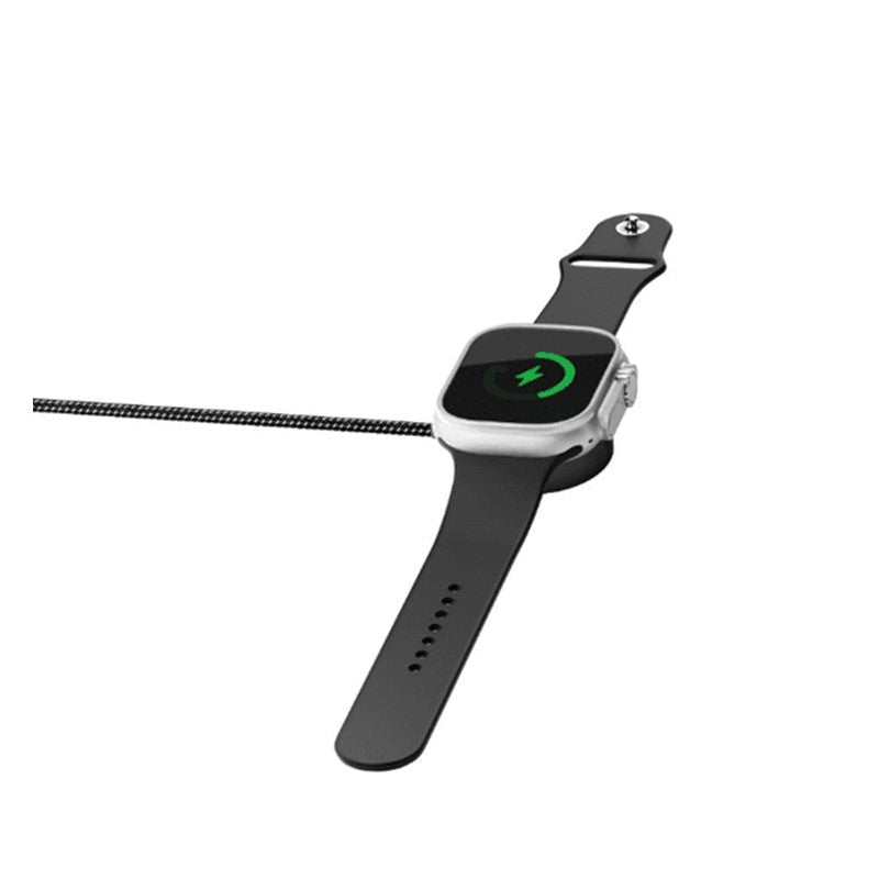Powerology Braided Type-C Watch Charger 5W 1.2 M/4 ft - Black