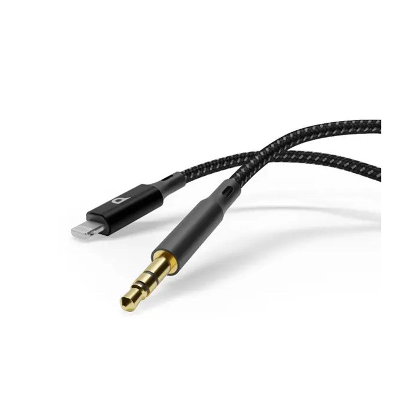 Powerology Braided AUX Audio Cable to iPhone 1.2 Meter,  Black