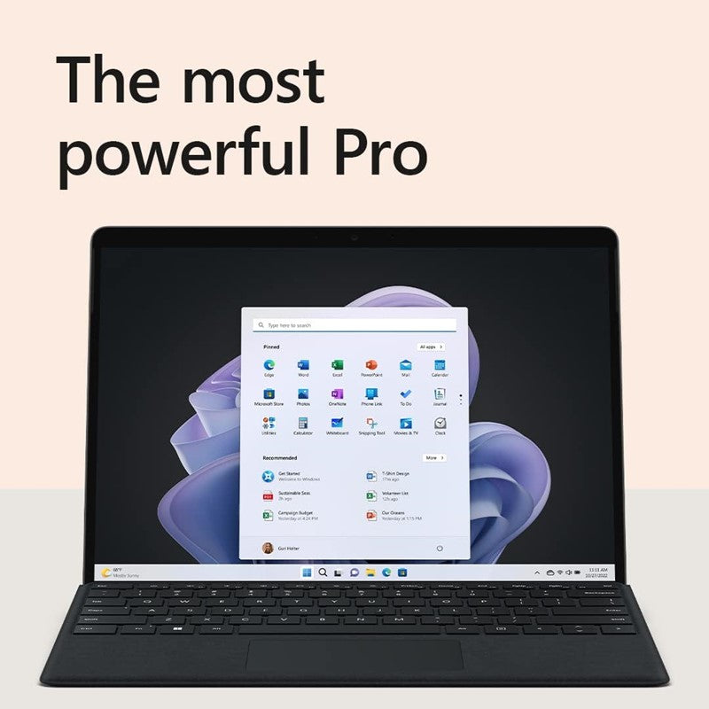 Microsoft Surface Pro 9 16GB RAM, 512GB, i7 12th Gen, Graphite QIX-00025