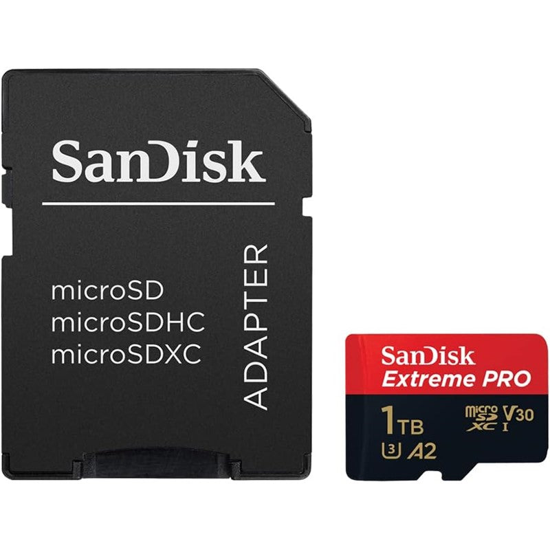 SanDisk Extreme Pro microSD UHS I Card 1TB for 4K Video on Smartphones, Action Cams & Drones 200MB/s Read, 140MB/s Write, Lifetime Warranty
