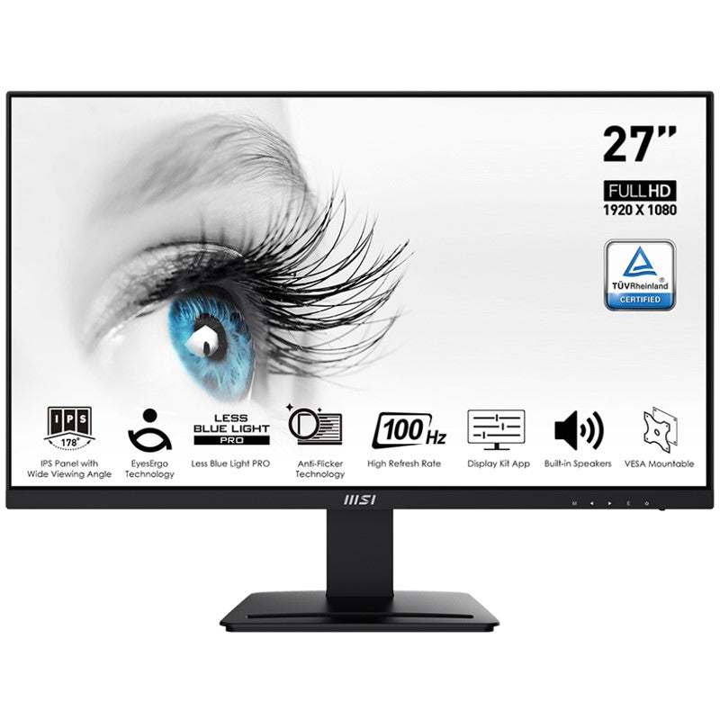 MSI PRO MP273A FHD IPS, 100Hz, 1ms, Adaptive-Sync Support Gaming Monitor