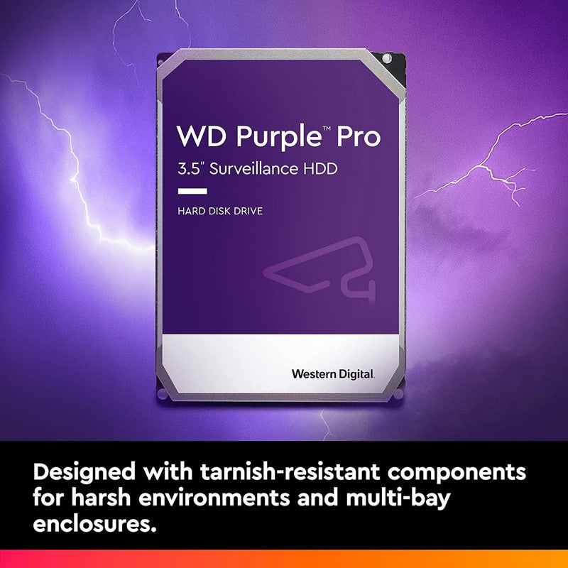 Western Digital 10 TB, Purple Pro Surveillance Internal Hard Drive HDD - SATA 6 Gb/s, 256 MB Cache, 3.5