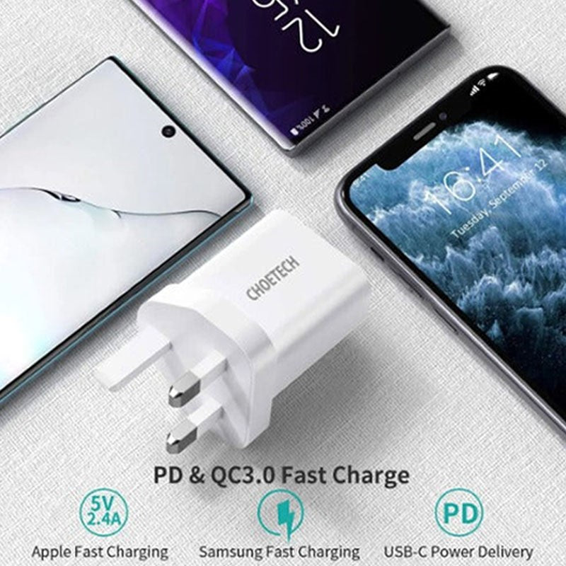 Choetech Fast Type C Wall Charger 20W Q5004-UK-WH, White
