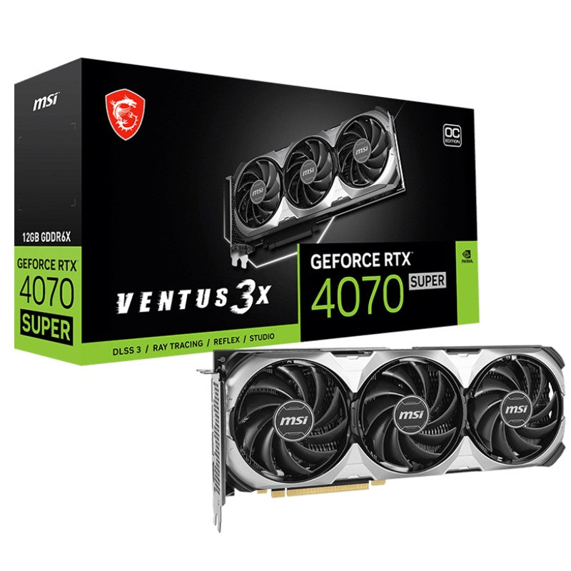 MSI GeForce RTX 4070 SUPER 12GB VENTUS 3X OC GDDR6X Gaming Graphics Card