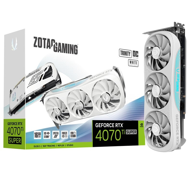 Zotac GAMING GeForce RTX 4070 Ti SUPER Trinity OC White Edition 16GB GDDR6X Graphics Card