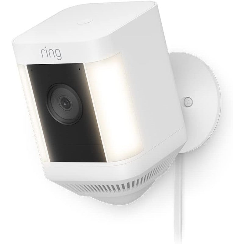 Ring Spotlight Cam Plus Plug-In, Outdoor Security Camera 1080p HD Video, Two-Way Talk, Night Vision, LED Spotlights, Siren
