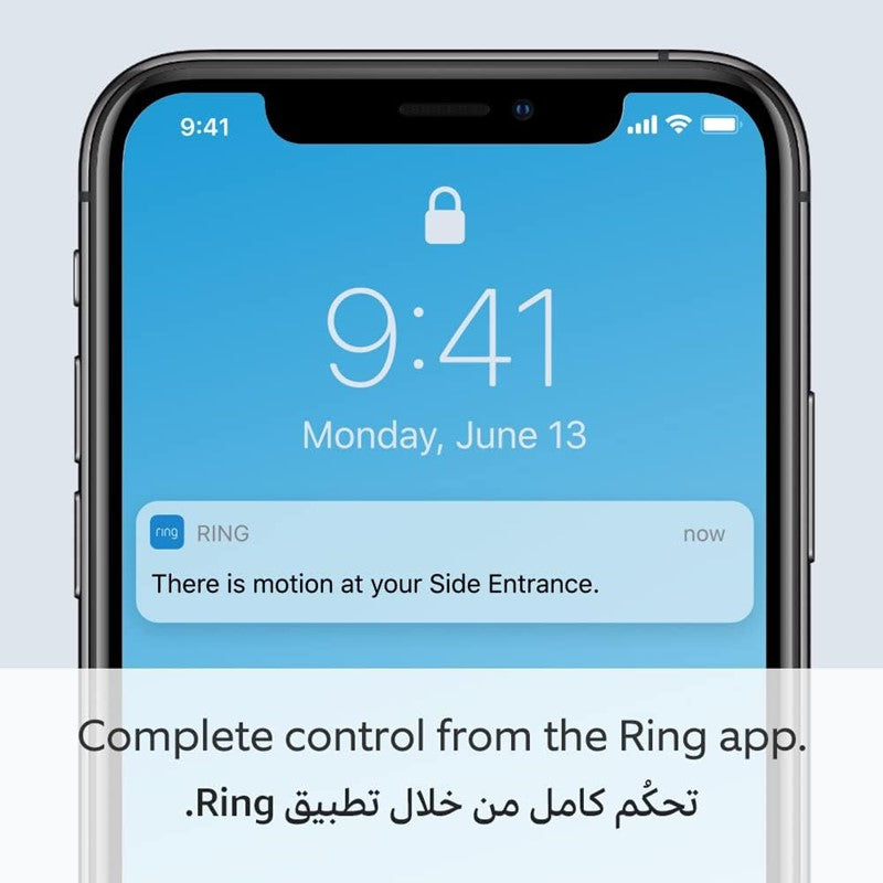 Ring Spotlight Cam Plus Plug-In, Outdoor Security Camera 1080p HD Video, Two-Way Talk, Night Vision, LED Spotlights, Siren