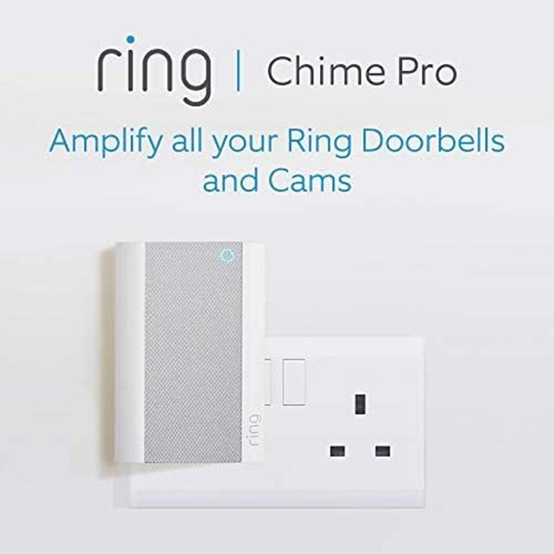 Ring Chime Pro, White - Indoor Chime and Wi-Fi Extender, ONLY for Ring Network Devices