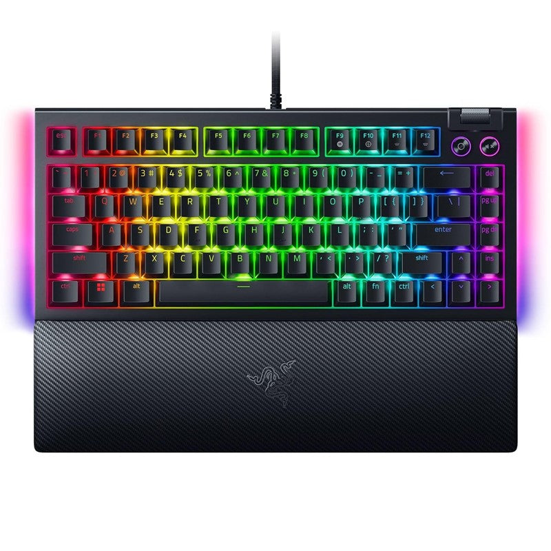 Razer BlackWidow V4 75% Mechanical (Orange Tactile Switches) Gaming Keyboard - Black