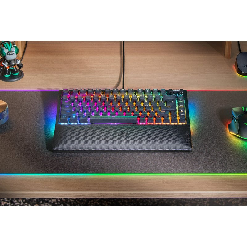 Razer BlackWidow V4 75% Mechanical (Orange Tactile Switches) Gaming Keyboard - Black