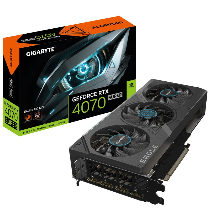 Gigabyte GeForce RTX 4070 SUPER Eagle OC 12GB Gaming Graphic Card - Black