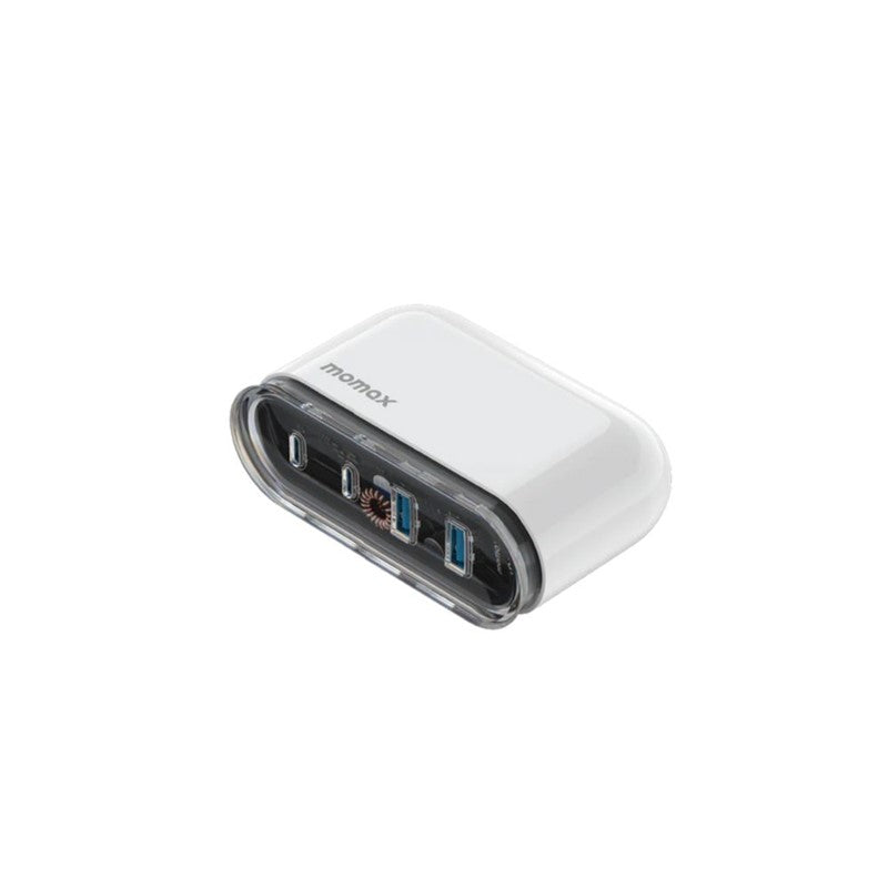 Momax 1-Charge Flow PD 80W GaN Desktop Charger [4 Ports], White