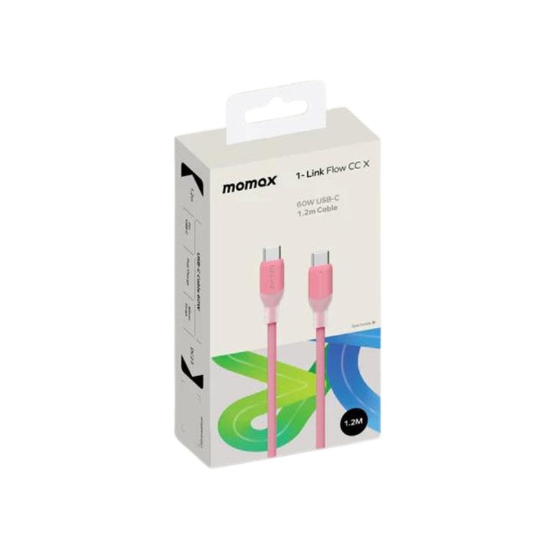Momax 1-Link USB-C To USB-C (1.2 M / Support 60W) Charging + Data Transfer Cable (TPE + Silicon)