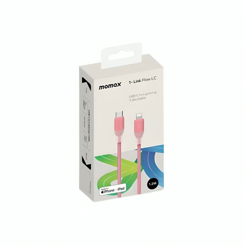 Momax 1-Link USB-C To Lightning, 1.2m, Support 35 Watts Silicon