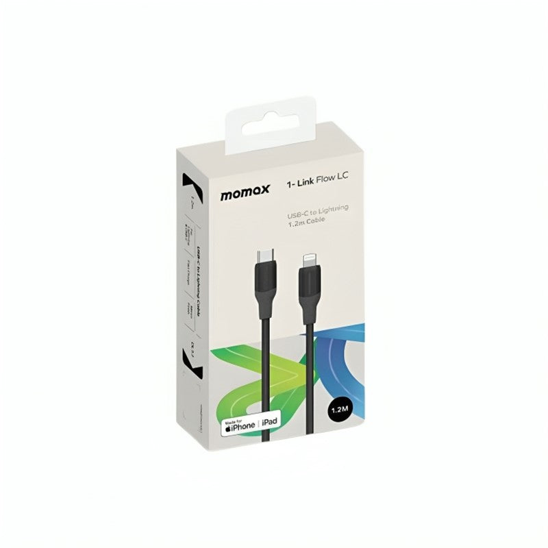 Momax 1-Link USB-C To Lightning, 1.2m, Support 35 Watts Silicon