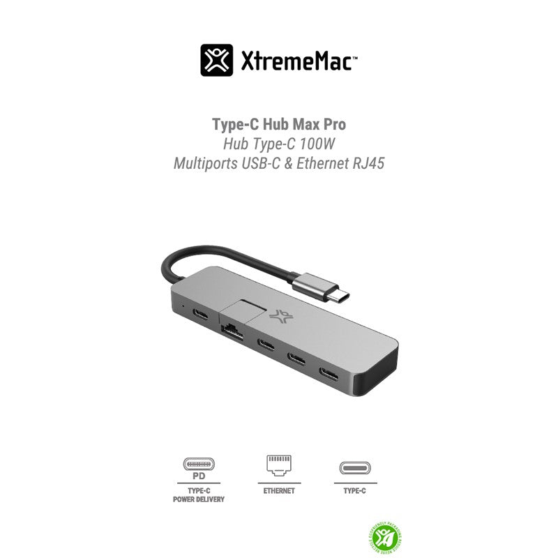 Xtrememac Type-C To HDMI Nylon Braided Cable, 2 M