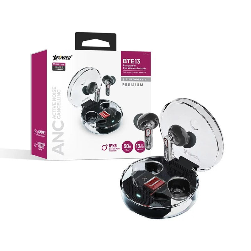 Xpower BTE19 Bluetooth 5.3 Wireless Earbuds, Black