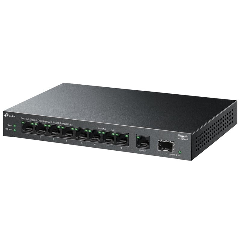 TP-Link 10-Port Gigabit Desktop Switch with 8-Port PoE+