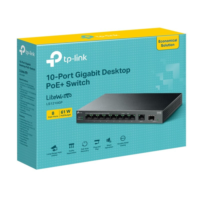 TP-Link 10-Port Gigabit Desktop Switch with 8-Port PoE+