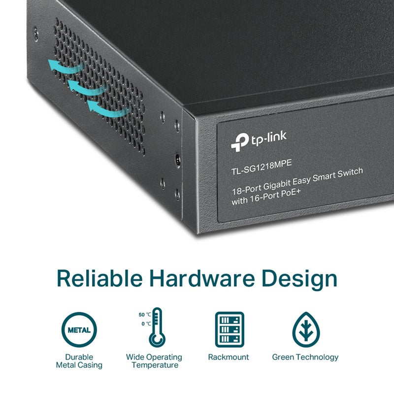 TP-Link 16 Port Gigabit POE Smart Switch