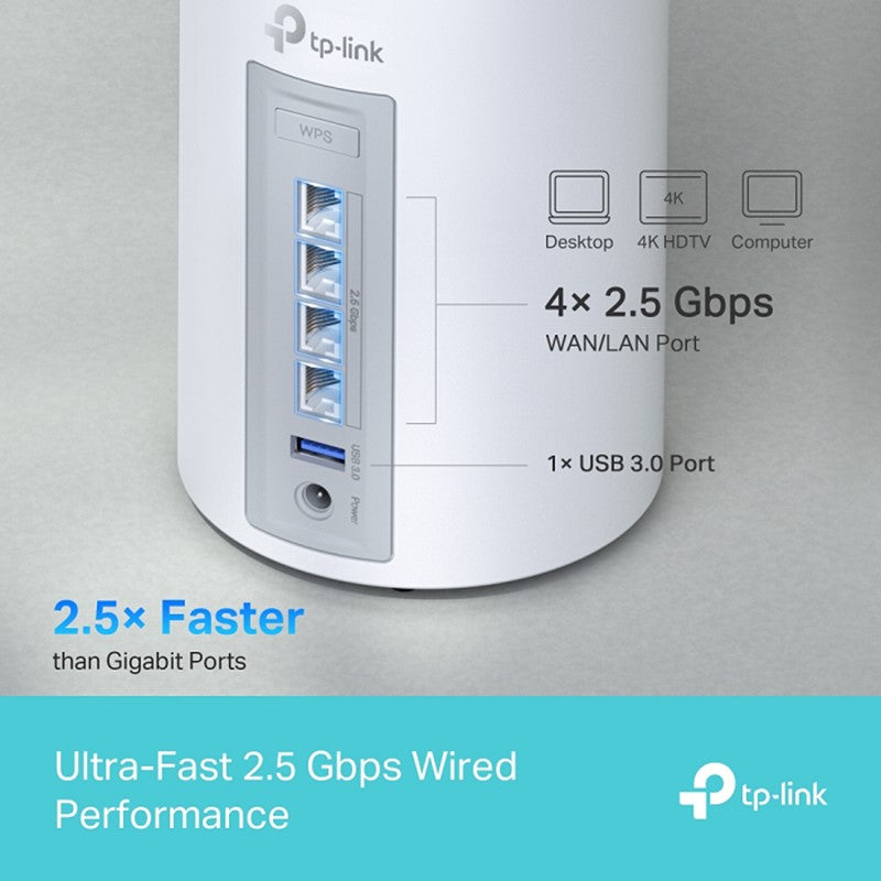 TP-Link BE9300 Whole Home Mesh Wi-Fi 7 System (Pack of 3)