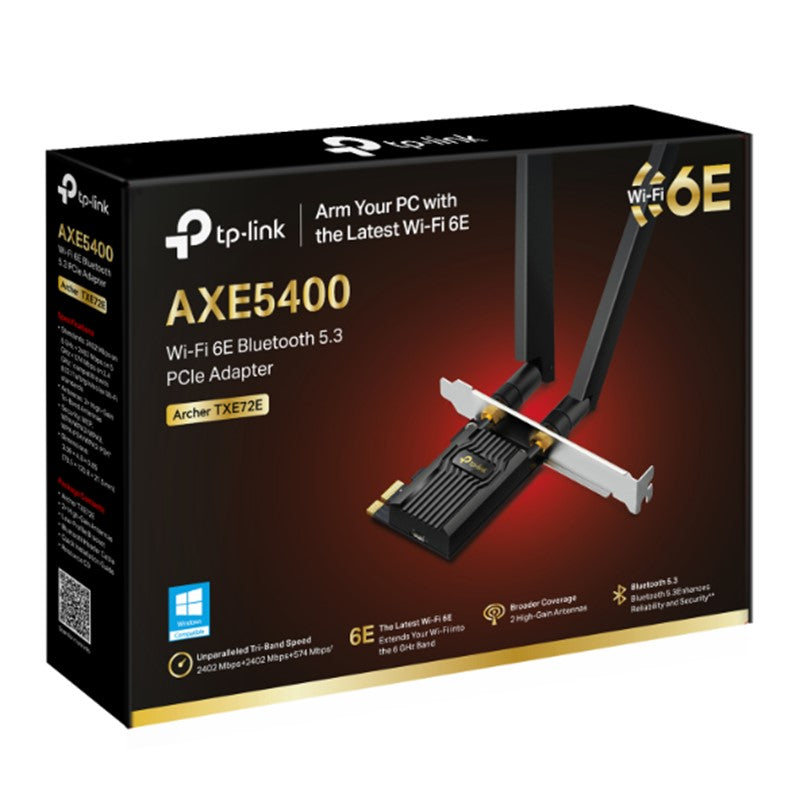 TP-Link AXE5400 Wi-Fi 6E Bluetooth 5.2 PCIe Adapter