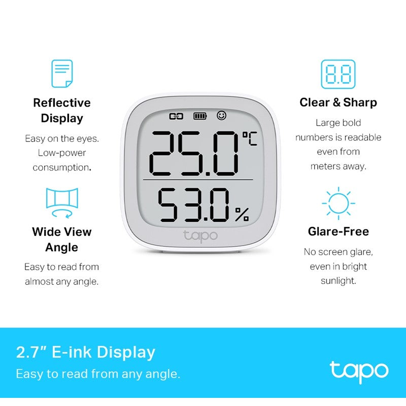 TP-Link Tapo T315 Smart Temperature & Humidity Monitor with 2.7