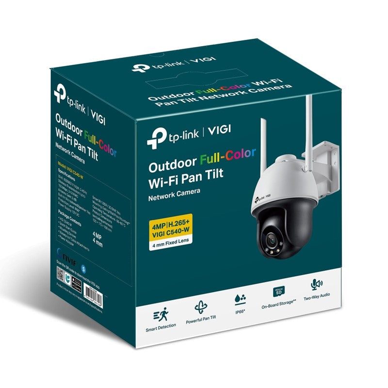 TP-Link VIGI 4MP Outdoor Full-Color Wi-Fi Pan Tilt Network Camera