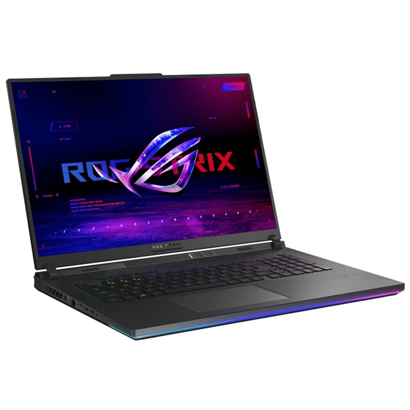 أسوس لابتوب آر أوه جي ستريكس سكار 18(2024) لألعاب الفيديو مع ويندوز 11 برو بحجم 18 انش وضوء ليد بحجم ميني / 240 هرتز بسعة 32 غيغا بايت دي دي آر 5 / سعة 2 تيرا بايت اس اس دي ام 2 / سعة 16 غيغا بايت جي فورس آر تي اكس 4090 - أسود مطفي (كيبورد انجليزي)