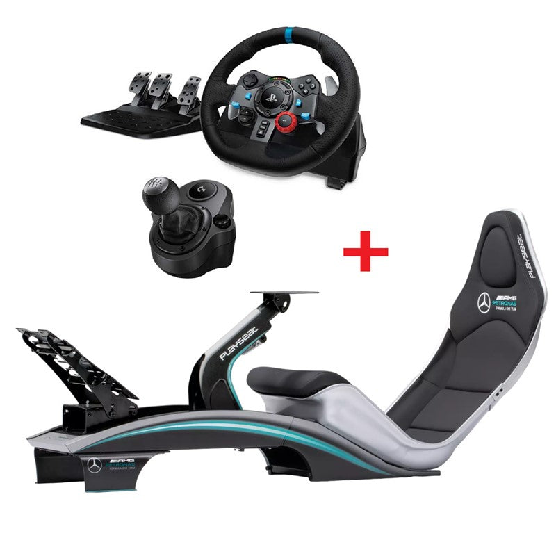PlaySeat Limited Edition Formula Mercedes AMG Petronas Formula One Team + Logitech Driving Force G29 Racing Wheel