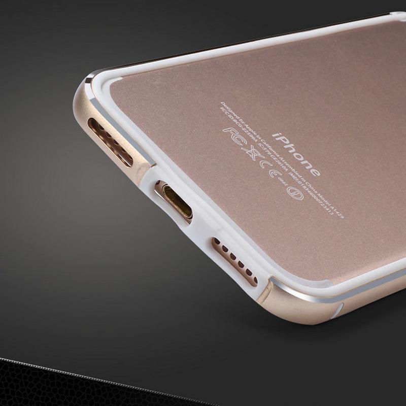 Popphone Soft Silicone Side Aluminum Metal Slim Bumper For iPhone 7 Plus