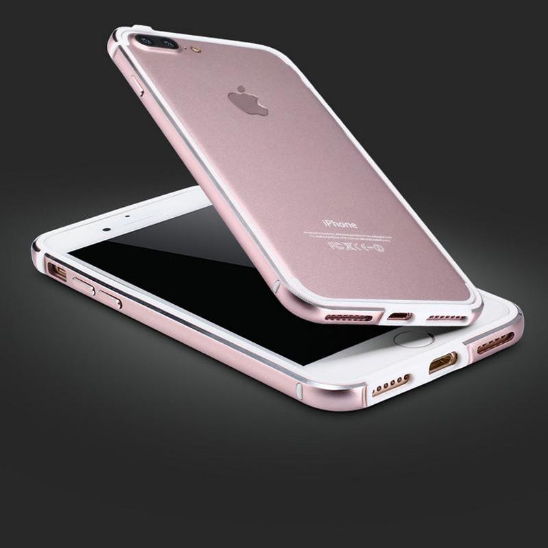 Popphone Soft Silicone Side Aluminum Metal Slim Bumper For iPhone 7 Plus