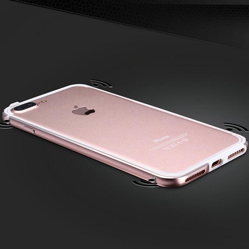 Popphone Soft Silicone Side Aluminum Metal Slim Bumper For iPhone 7 Plus