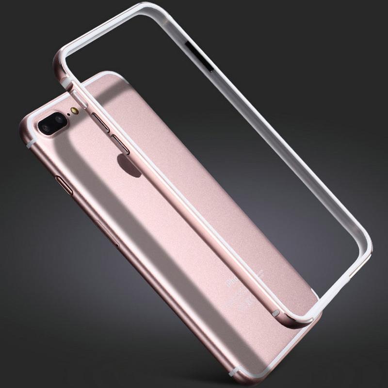 Popphone Soft Silicone Side Aluminum Metal Slim Bumper For iPhone 7 Plus