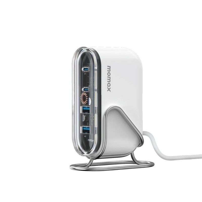 Momax 1-Charge Flow PD 80W GaN Desktop Charger [4 Ports], White